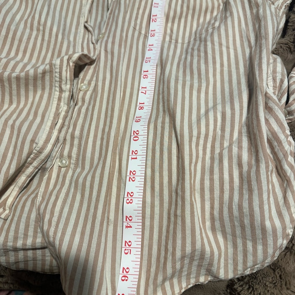 Sonoma Beige and White Striped Shirt - Picture 7 of 7